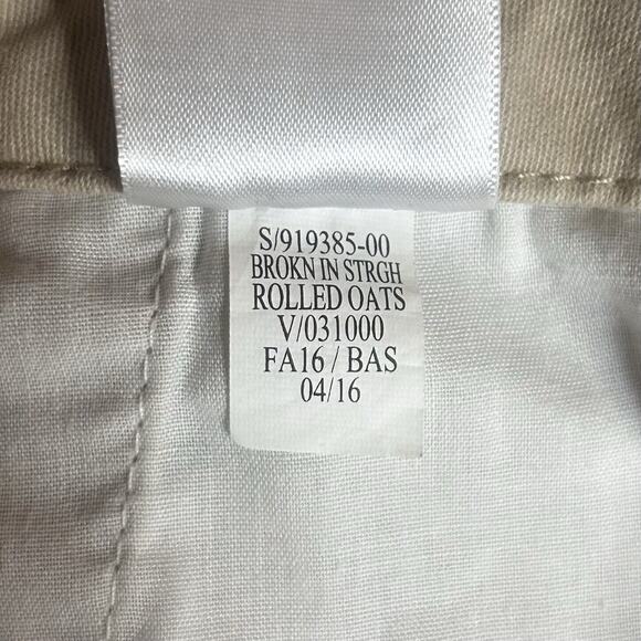 Old Navy Broken In Khaki Pants Mens 28x30 Straight Leg Cotton Rolled Oats Casual - Picture 7 of 15